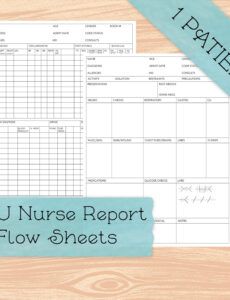 Blank Critical Care Icu Report Sheet Template Pdf