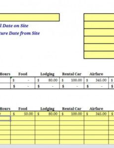 Blank Expense Report With Mileage Template Excel Example