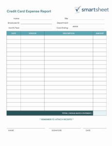 Blank Expense Report With Mileage Template Pdf Example