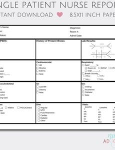 Blank Nurse Hand Off Report Template Excel Example