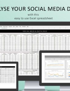 Blank Social Media Analytics Report Template Excel Sample