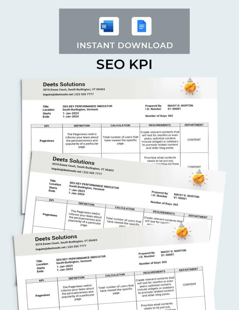 Blank Social Media Kpi Report Template Excel Sample