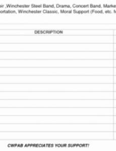 Booster Club Treasurer Report Template Doc Example