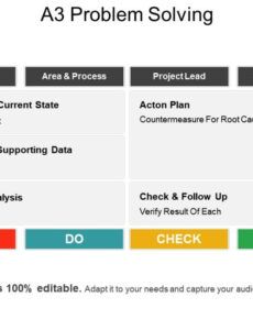 Costum A3 Project Status Report Template Word Example