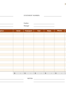 Costum Credit Card Expense Report Template