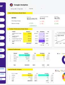 Costum Digital Marketing Monthly Report Template Excel