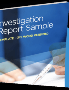 Costum Human Resources Investigation Report Template Word Sample