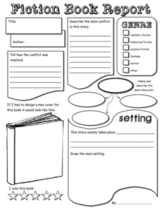 Costum Middle School Book Report Template Word Sample