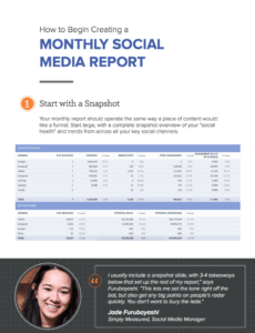 Costum Monthly Social Media Report Template Doc