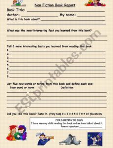 Costum Non Fiction Book Report Template Pdf Sample