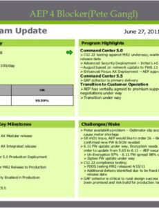 Editable 4 Blocker Status Report Template