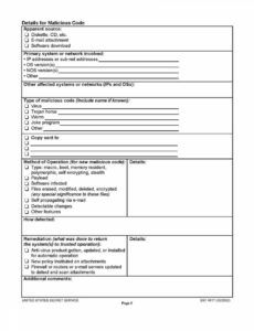 Editable Computer Security Incident Report Template Pdf Sample