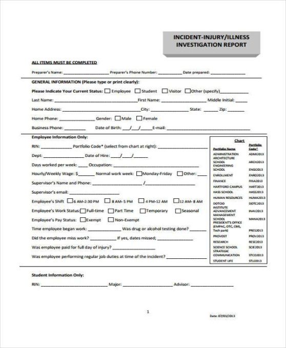 Editable Hr Investigation Summary Report Template Pdf