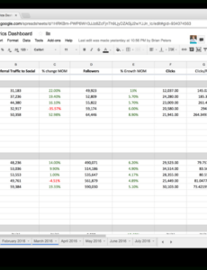 Editable Social Media Kpi Report Template Pdf Example