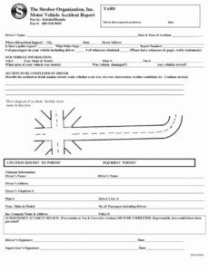 Editable Traffic Accident Report Form Template Pdf Example