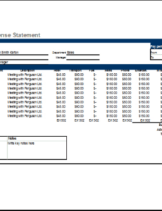 Editable Travel And Expense Report Template Excel Sample