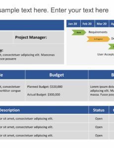 Editable Weekly Executive Project Status Report Template Doc Sample