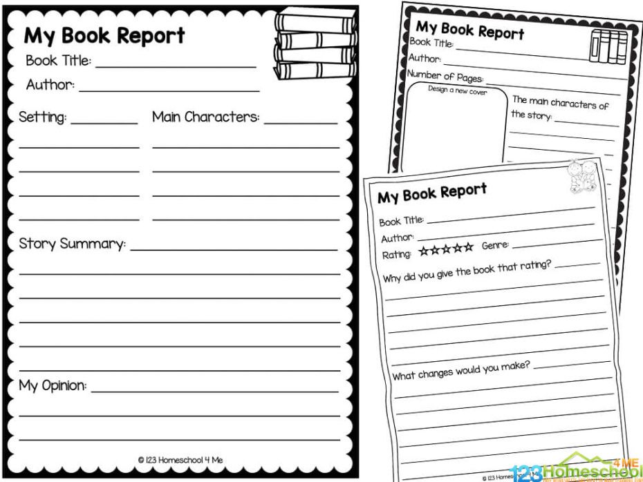 Free 1St Grade Book Report Template Pdf