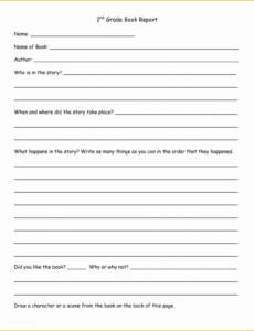 Free 2Nd Grade Book Report Template Doc Sample