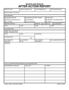 Free Air Force After Action Report Template Word Example