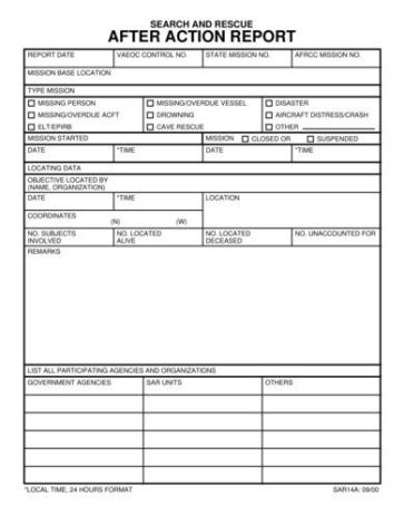 Free Air Force After Action Report Template Word Example