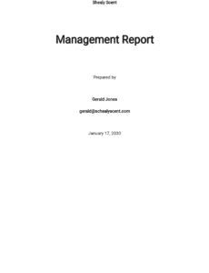 Free Business Monthly Financial Report Template Excel Example