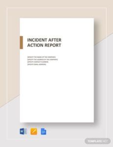 Free Cyber Security After Action Report Template Doc Sample