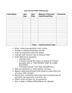 Free End Of Day Cash Register Report Template  Sample