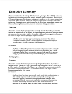 Free Executive Summary For A Report Template Pdf Example