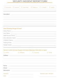 Free It Security Incident Report Template Doc