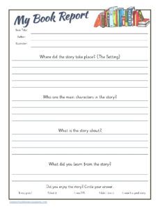 Marine Corps Book Report Template Word Example