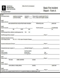 Printable Fire Department After Action Report Template Pdf