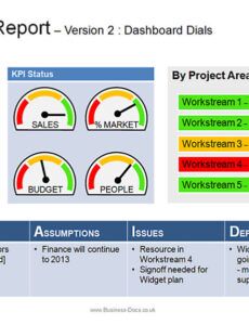 Printable Project Management Project Status Report Template Word Example