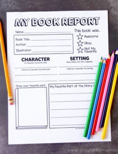 Professional 1St Grade Book Report Template Doc Example