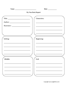 Professional High School Book Report Template Excel