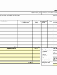 Professional Per Diem Expense Report Template Doc