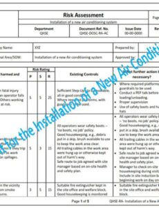 Blank Air Conditioning Inspection Report Template Pdf Sample