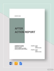 Costum After Action Report Military Template  Sample