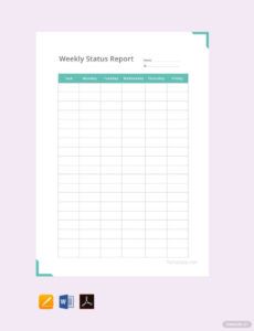 Costum Agile Project Weekly Status Report Template Excel Example