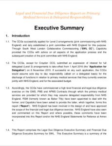 Editable Acquisition Due Diligence Report Template Doc Sample