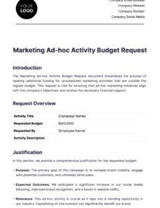 Editable Ad Hoc Report Request Form Template Doc Example