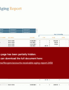 Editable Aging Report In Excel Template Excel