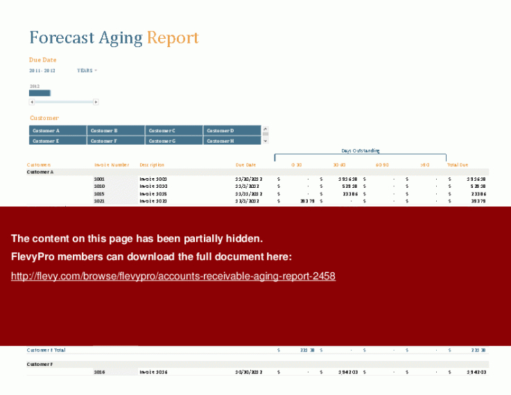 Editable Aging Report In Excel Template Excel