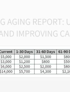 Editable Aging Report In Excel Template  Sample