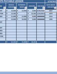 Free Accounts Payable Aging Report Template Word Sample