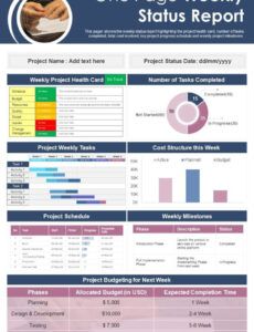 Free Agile Weekly Status Report Template Pdf Example