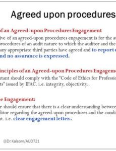 Free Agreed Upon Procedures Report Template Word Sample