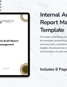 Annual Internal Audit Report Template  Example