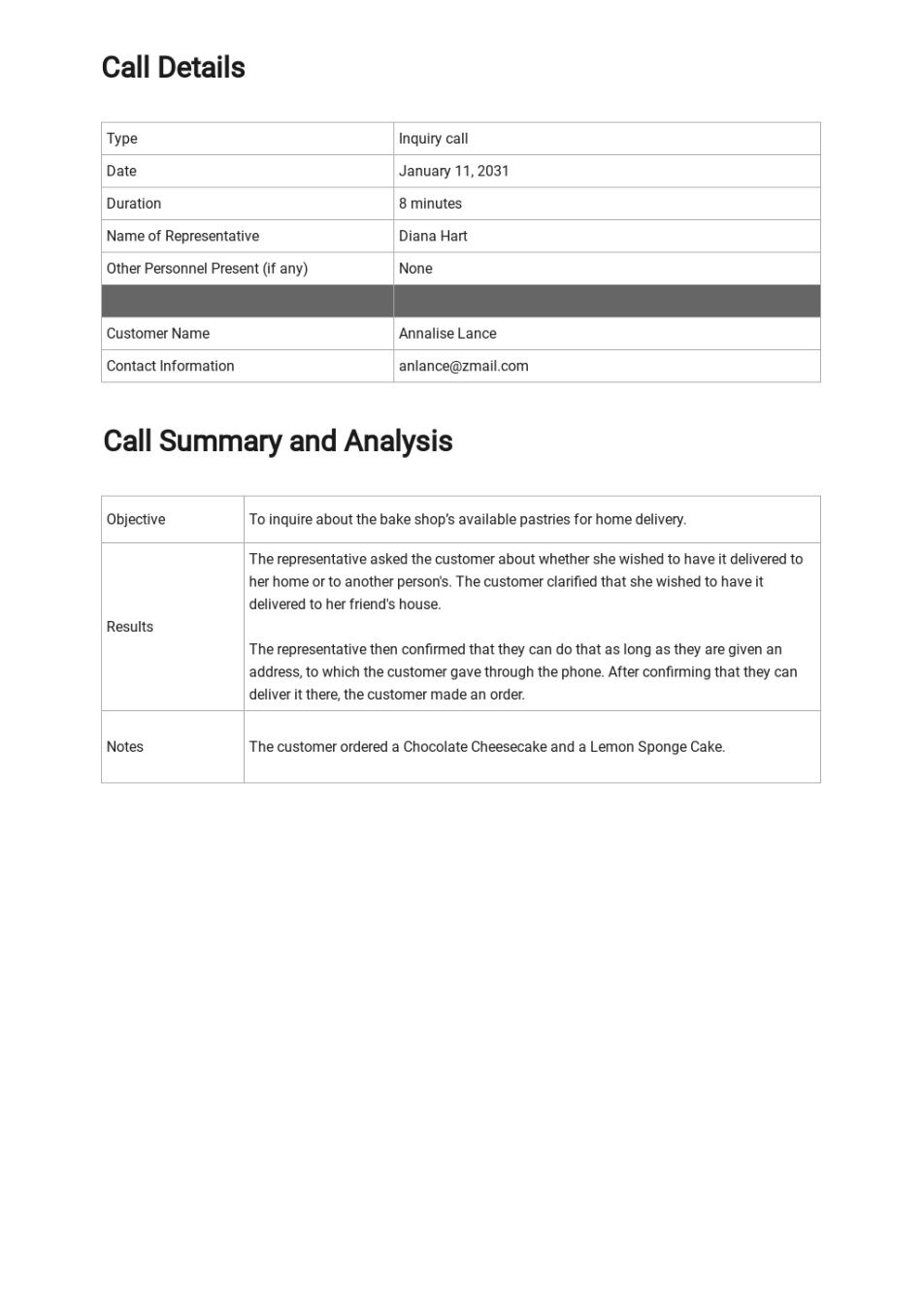 Best Call Center Daily Report Template