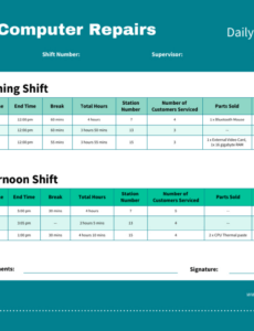 Best Change Of Shift Report Template Pdf Sample